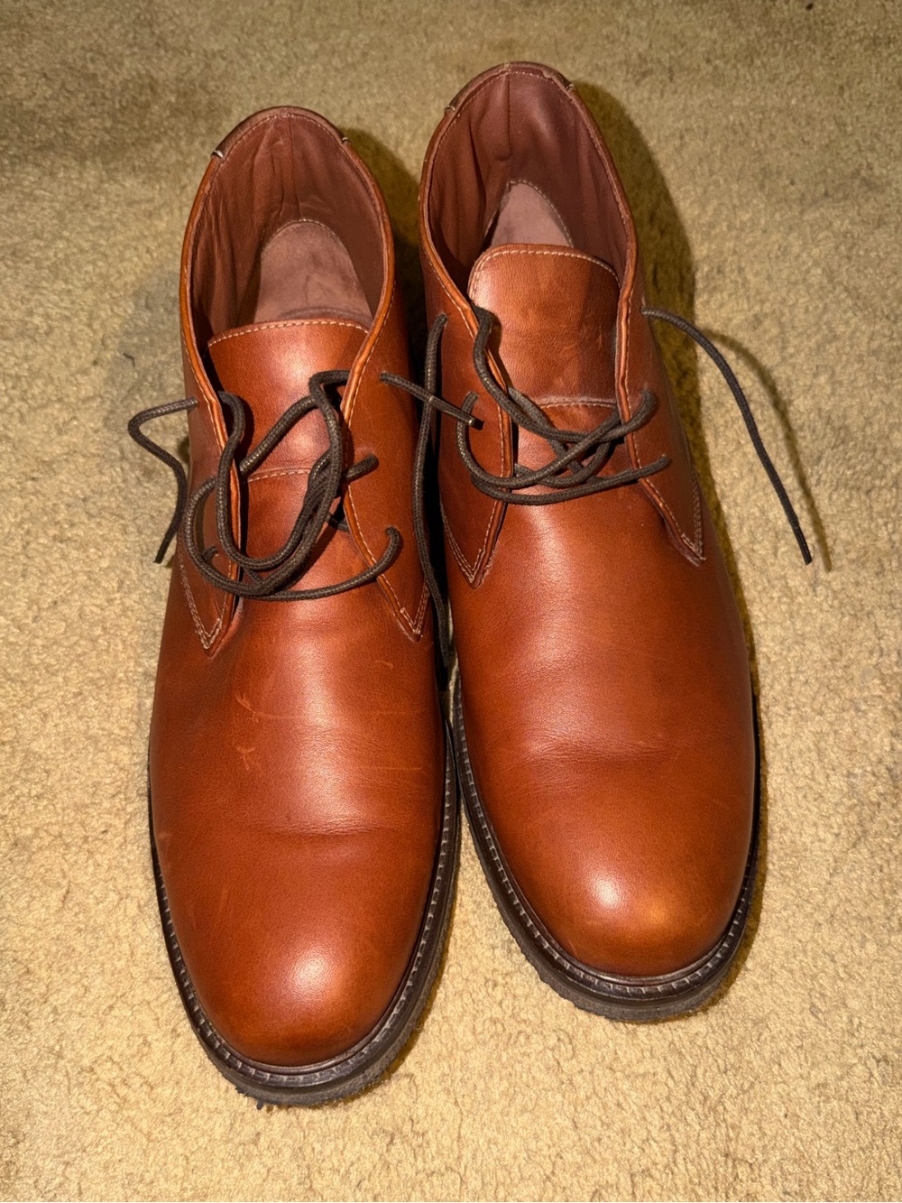 Johnston and Murphy Men's Brown Leather Chukka Boots - Classic Casual Size 13M